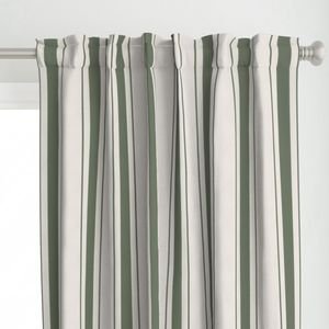Leaf Green Antique Vintage Mattress Ticking Stripe on Cream Decor Collection Home Decor Collection distressed textile curtain design