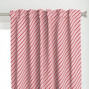 Small Classic Red Diagonal Christmas Candy Stripes Design Collection Interior Collection candy cane stripes curtain design