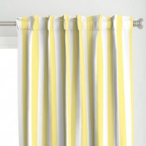 Buttermilk Yellow and White 2 Inch Vertical Cabana Stripes Decor Collection Home Decor Collection buttermilk stripe curtain design
