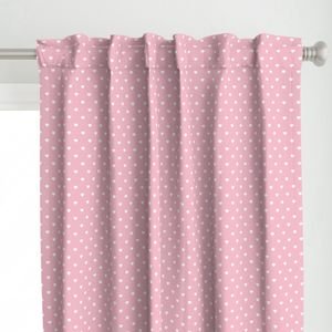 Mini White Valentines Polkadot Love Hearts on Cotton Candy Background Home Styling Collection Design Collection cotton candy and whi curtain design