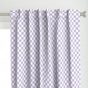 One Inch Checks in Springtime Lavender and White Home Decor Collection Home Styling Collection lavender checked curtain design