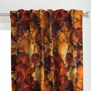 Amber and Gold Alcohol Ink 4 Interior Collection Home Styling Collection amber ink curtain design