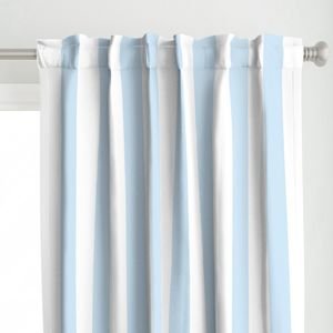 Merry Bright Pastel Blue and White Vertical 3 inch Big Top Circus Stripe Design Collection Decor Collection blue and white curtain design