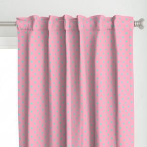 Small Polka Dots in South Beach Aqua Blue on Palm Beach Pink Interior Collection Home Decor Collection aqua dots curtain design