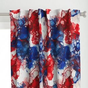 Red White and Blue Alcohol Ink American Patriotic Flag Colors Alcohol Ink Design Collection Home Styling Collection alcohol ink pattern curtain design