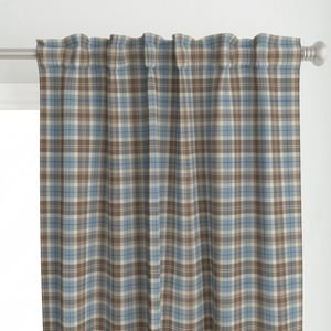 Cream with Beige and Blue French Provincial Tartan Home Decor Collection Design Collection country plaid curtain design