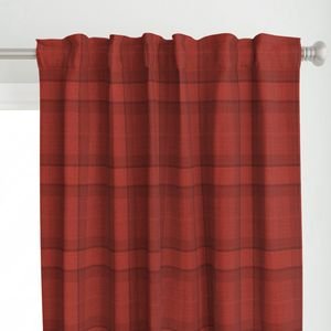 Red Vermillion Vintage Christmas Tartan Plaid Interior Collection Interior Collection christmas tartan curtain design