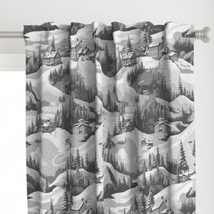 Small Montana Winter Cabins Montana with Evergreens in Grey Interior Collection Home Styling Collection grey glaze curtain design