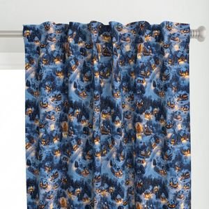 Snowy Twilight - Night Before Christmas Home Decor Collection Home Decor Collection cottages curtain design