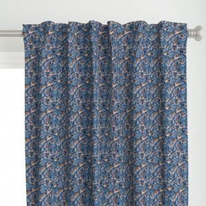 Small Scale Evening Glow - Night Before Christmas Interior Collection Decor Collection quiet sky snowy curtain design