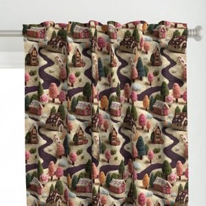 Caramel Cocoa Crocheted Candy Land Village Home Decor Collection Interior Collection caramel curtain design