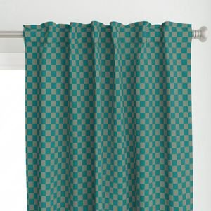 Classic Teal and Sage Green 1 Inch Check Home Decor Collection Design Collection bathroom decor curtain design