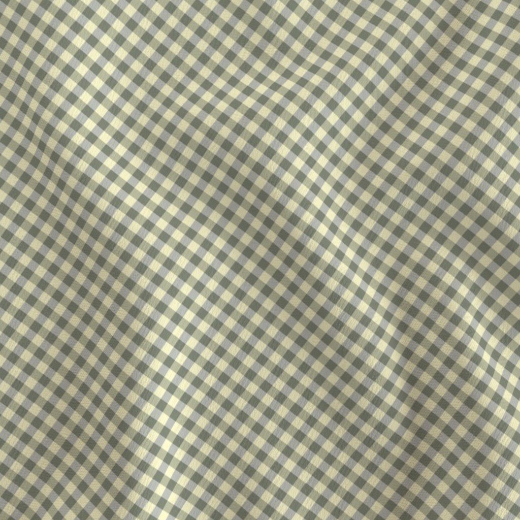 Sage Green and Cream White 1/4 Inch Diagonal Gingham Fabric design fabric