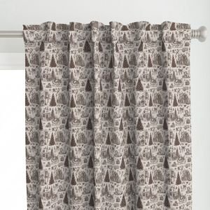 Christmas Cats Toile Chocolate Brown Home Styling Collection Decor Collection cat pattern curtain design
