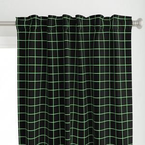 Mint Green and Black 2 Inch Grid Home Decor Collection Design Collection black grid curtain design