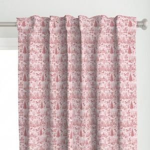 Christmas Dogs Toile Christmas Red Home Decor Collection Decor Collection christmas red curtain design