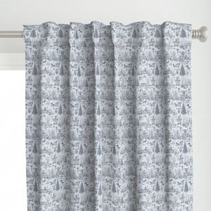 Christmas Dogs Toile Midnight Navy Home Decor Collection Decor Collection christmas toile curtain design