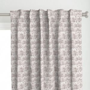 Victorian Christmas Village Toile Chocolate Brown Home Decor Collection Home Decor Collection chocolate brown curtain design