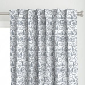 Christmas Nutcracker Toile Midnight Navy Design Collection Home Styling Collection christmas toile curtain design