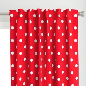 White Polkadots on Cherry Red Home Decor Collection Decor Collection cherry red and white curtain design