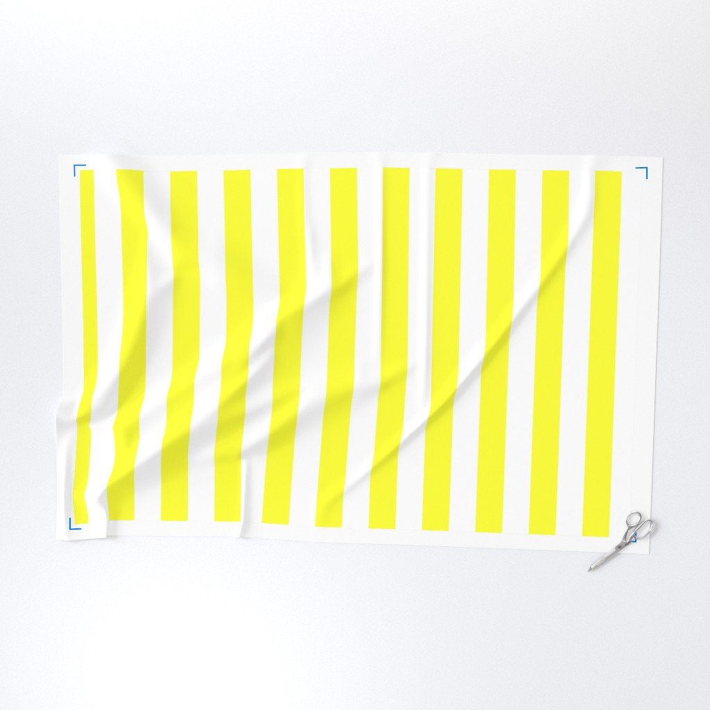 Florida Sunshine Yellow Vertical Tent Stripes Florida Colors of the Fabric design fabric