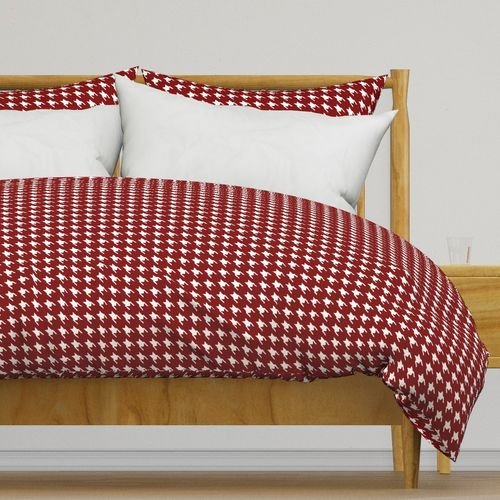 Large Dark Christmas Candy Apple Red Houndstooth Check Home Styling Collection Home Decor Collection candy apple duvet cover design