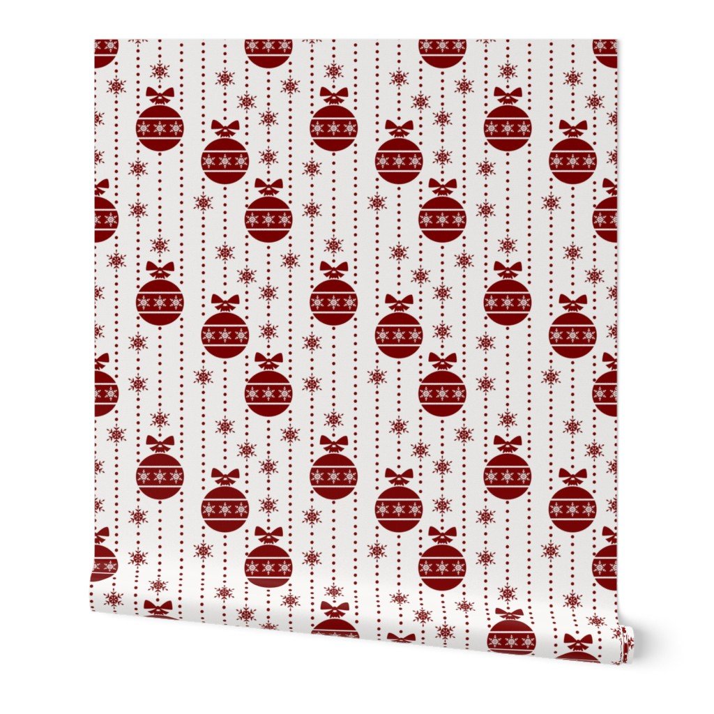 Large Dark Christmas Christmas Candy Apple Red Ball Ornaments Wallpaper christmas decoration wallpaper