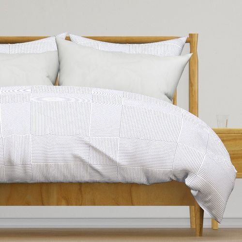 Patchwork Quilt Squares in Shades of Periwinkle Blue Seersucker look Home Decor Collection Decor Collection puckered stripes duvet cover design