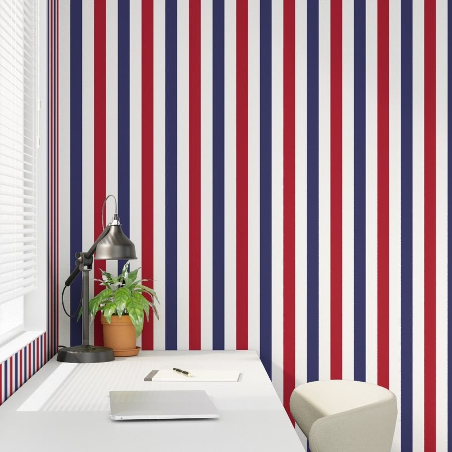 2 inch Flag Red White and Blue Alternating V Stripes Wallpaper flag stripes wallpaper