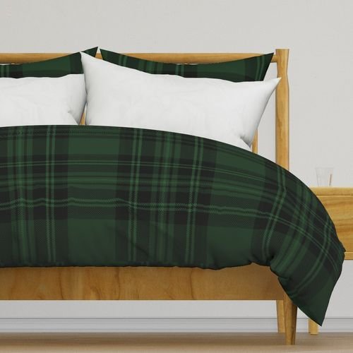 Jumbo Hunter Green Christmas Stewart Tartan Design Collection Decor Collection clan tartan duvet cover design
