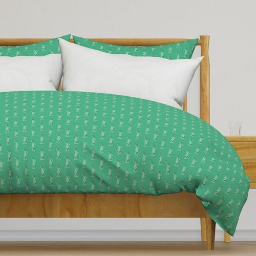 Mini Lady Liberty Statues Repeat in Beguiling Green Decor Collection Home Styling Collection green copper duvet cover design