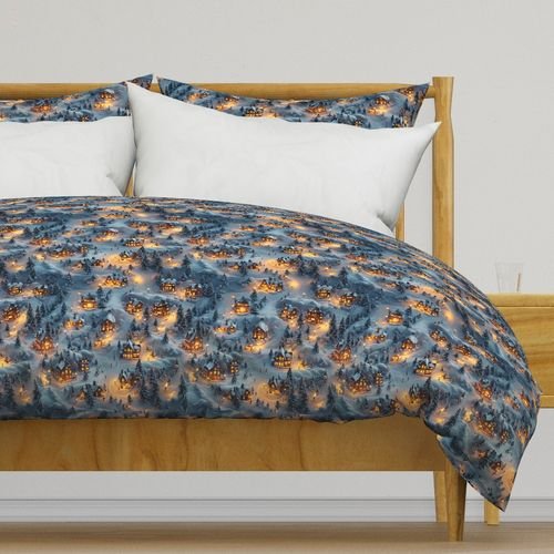 Night Before Christmas - Winters Whisper Home Styling Collection Decor Collection glow duvet cover design