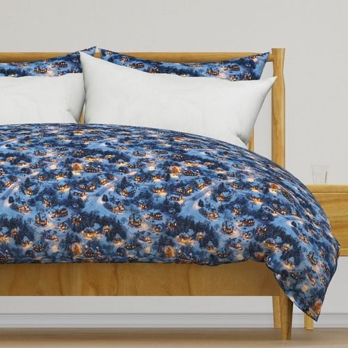 Snowy Twilight - Night Before Christmas Home Decor Collection Home Decor Collection enchanted duvet cover design