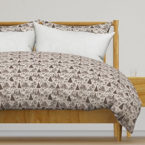 Christmas Cats Toile Chocolate Brown Home Styling Collection Decor Collection chocolate brown duvet cover design