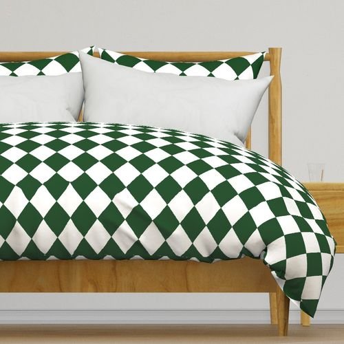 Hunter Green Modern Diamond Pattern Decor Collection Home Styling Collection green diamonds duvet cover design
