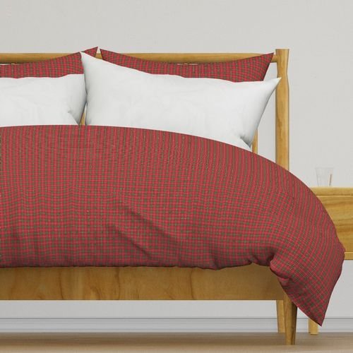 Christmas Berry Red and Green Tartan with Beige and White Lines Home Styling Collection Decor Collection berry red tartan duvet cover design