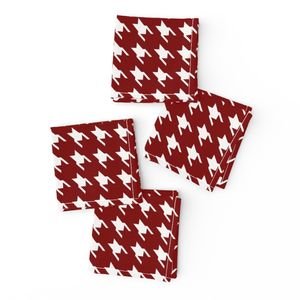 Large Dark Christmas Candy Apple Red Houndstooth Check Home Styling Collection Home Decor Collection candy red napkins design