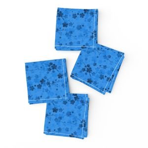 Classic Blue Pastel Watercolor Cherry Blossom Flowers and Vines Home Styling Collection Interior Collection pastel flowers napkins design