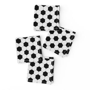 Mini Classic Soccer Football Hexagonal Black and White Seamless Print Design Collection Home Decor Collection football print napkins design