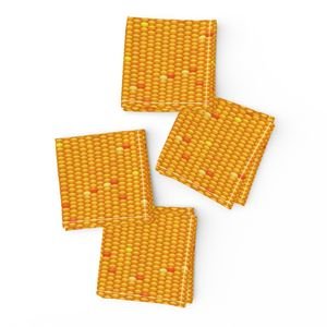 Indian Corn Kernels in Autumn Yellow Orange and Brown for Thanksgiving Design Collection Home Decor Collection harvest corn napkins design