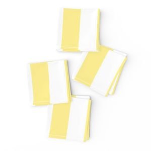 Buttermilk Yellow and White 2 Inch Vertical Cabana Stripes Decor Collection Home Decor Collection cabana stripe napkins design