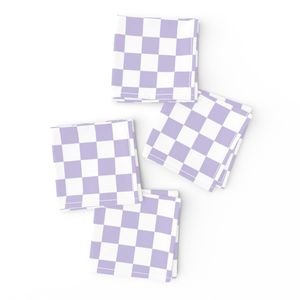 One Inch Checks in Springtime Lavender and White Home Decor Collection Home Styling Collection lavender checks napkins design