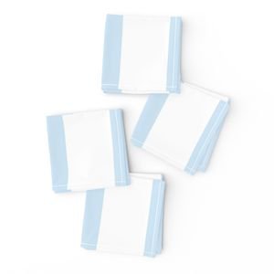 Merry Bright Pastel Blue and White Vertical 3 inch Big Top Circus Stripe Design Collection Decor Collection blue white stripes napkins design