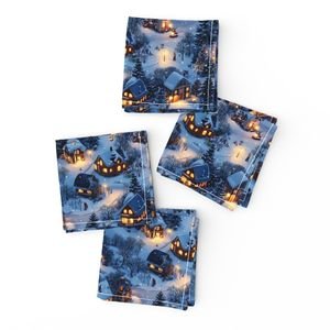 Snowy Twilight - Night Before Christmas Home Decor Collection Home Decor Collection festive napkins design