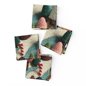 Gingerbread Crocheted Christmas Candy Land Village Home Decor Collection Interior Collection cozy napkins design