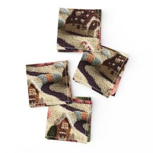 Caramel Cocoa Crocheted Candy Land Village Home Decor Collection Interior Collection cocoa napkins design