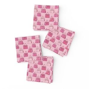 Small Pink Croc Texture Handbag Fashion Repeat Pattern Design Collection Design Collection feminine decor napkins design