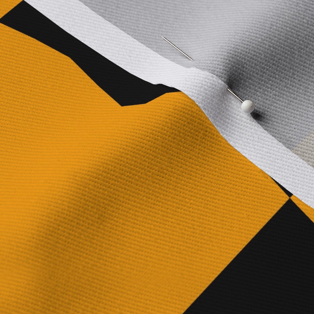 Black and Orange 4 Inch Check Fabric design fabric