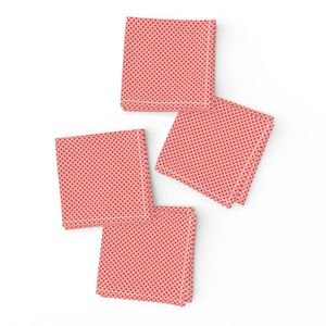 Red Spots on Rose 1/4 Inch Spacing Decor Collection Decor Collection red polka dots napkins design