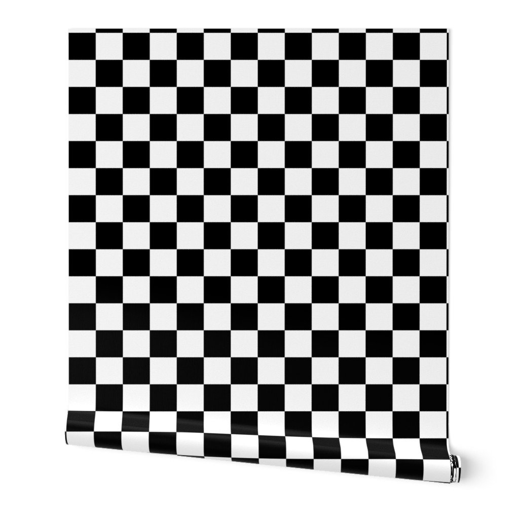 Large Black and White Check Wallpaper large squares wallpaper